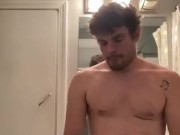 Pre shower strip and cum