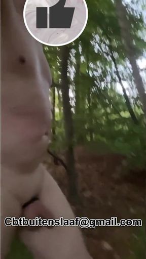 Naked outdoor in the forest