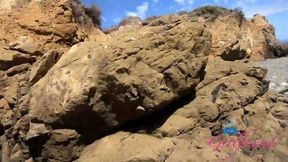 Exploring the beach on this date with Serena Hill, blowjob, and fucking her deep in public