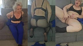 je joue ma petite cochonne en collant
