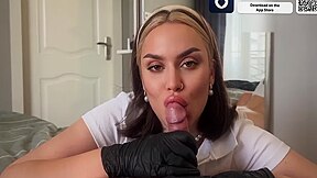 Sexy student 18+ Plays The Role Of A Horny Maid Using A Dating App