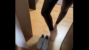 Happy St. Nicholas! #leatherleggings #pedsocks #whiteandgreysock  #feetfetish #teen