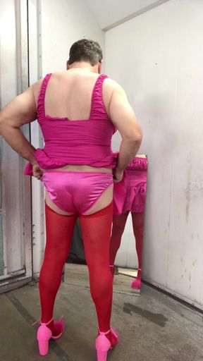 Pink Satin Panties!!