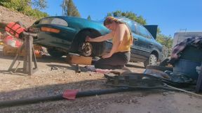 SFW Working on a car