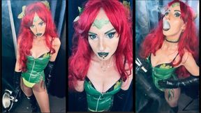 Poison ivy cosplay smoking 3 eve 120 at once and 1 Marlboro 100 fast