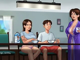 Stepmommy is hot at the same time my stepsister, and I fucked them both - summertime saga