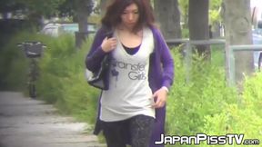 Japanese voyeur found ladies peeing in public