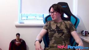 ”Big Breasted redhead Lucy Lane sucking meat at nerd casting”