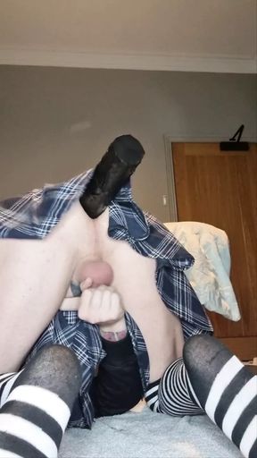 Sissy takes large toy deeply