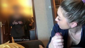Step-mom watches as I deep-throat my boyfriend's dick