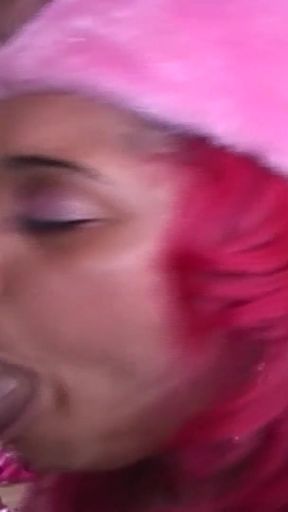Unforgettable moment from &quot;Sexy Christmas Elf Has A Hot Threesome With 2 BBC&quot;
