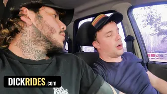 Muscular driver Jonas Matt fucks Chiwi Black's tight asshole after a hot public blowjob