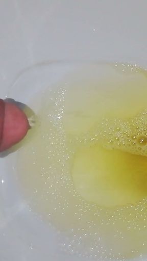 Desperate pissing, and intense masturbation big and veiny penis   Clip 1
