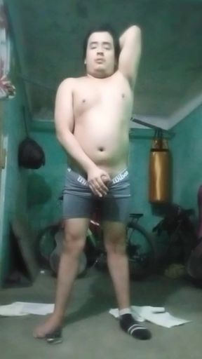 Jesus in boxer pulling his penis #150