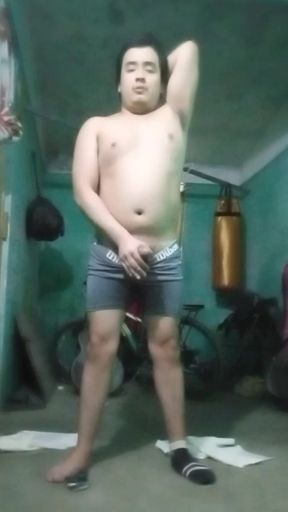 Jesus in boxer pulling his penis #150