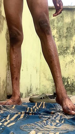 Hot bareback gay fuck outside my compound   Clip 1