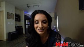Luscious stepmom Silvia Saige enjoys sucking and fucking in POV style