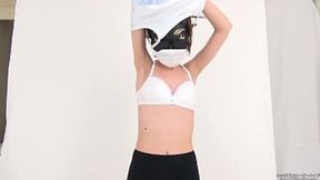 Japanese girl undressed seductively