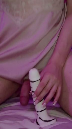 VanessaVVX Rides Thick Dildo Deep in Her Ass Till She Cums Hard.   Clip 1