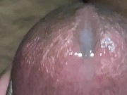 Super close up cum shot slow motion