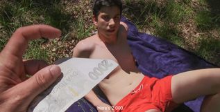 Twink gets fucked in his hairy ass by naughty boyfriend during superb outdoor POV