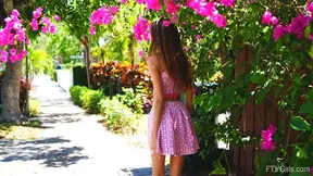 Skimpy Natalia Teases Publicly Under Miniskirt Before Getting Naughty