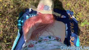 Watching a Sunbathing Girl with Huge Tits! She Wants to Fuck!