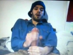 young huge dick latin shoots a hot cum load