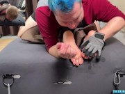 Bear Daddy Matt Wraps Sub Ryder And Tickles His Bare Feet