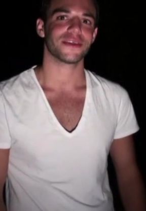 Gay fucked in wood cruising at night