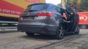 shaking and bouncing  the car while i dance with my friend in it