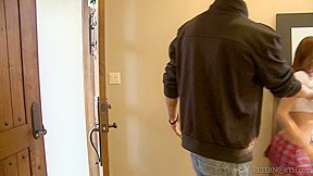 Awesome teen 18+ redhead gets fucked in the face