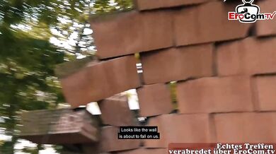 German big tits teen makes real online date with strange man