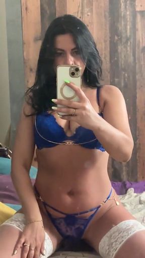 Thong & Bra Mirror Tease - Soft, Slow, Seductive