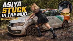 Asia Gets Hard Stuck in Forest Mud Full Video 37 Min