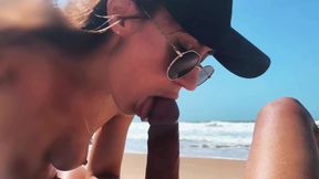 Me- Teen Girl on a Wild Nudist Beach Jerks off, Sucks Dick, Shows Legs Public Outdoor, Blowjob