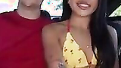 Hot Asian babe gets creampied in a wild ride with a stranger