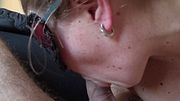 Dutch Slut gives handjob,blowjob and gets fucked very hard and deep, she squirts/pisses all over the place. Part 1