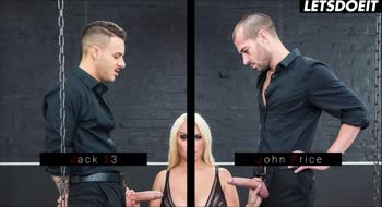 Blondie Fesser's Anal Fiesta: Two Huge Cocks for Her Limit