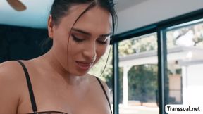 Horny Goth MILF and hes TS friend fucked by perv