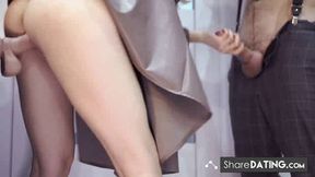 Redhead Takes On Two Big Cocks in a Rough FMM Threesome!