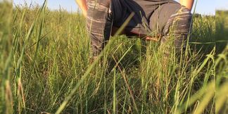 Risky pee outside compilation at the nature