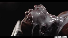 Black Beauty Gets Stuffed with White Cum