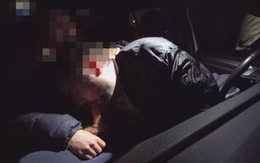 My Straight Friend Chris Fucks Me in the Car After I Suck Him and I Swallow His Load