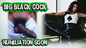 BIG BLACK COCK HUMILIATION GOON - MistressRavenFD guides you through JOI while She instructs you to Worship & goon to Her Black King and His cumshots from His BBC