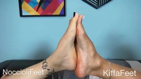 MOBILE - Goddess Kiffa Foot comparison with Lana Noccioli Feet EP 1 - FOOT FETISH - FOOT - SOLES - FEET COMPARISON - FLIP FLOPS - LITTLE FEET - FEET LENGTH - FOOTSIE - DANGLING