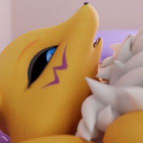 Sexy furry maiden Renamon  fucked  POV