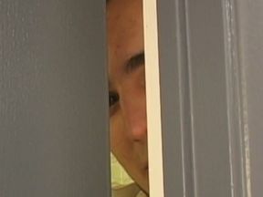 Curious Guy Watches After His Neighbour Courtney Simpson Making Sex with Her Friend