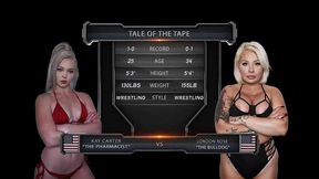 london rose vs kay carter female wrestling