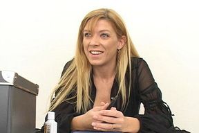 Blonde Lexi Lamour fucking in the classroom with her tits